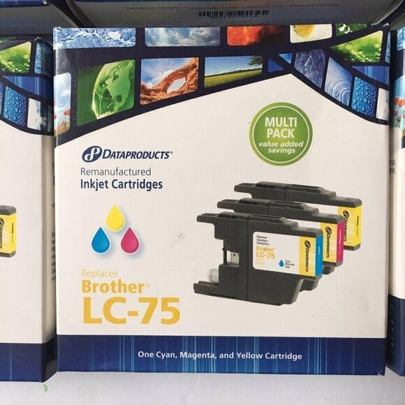 Brother LC-75 remanufactured toner lot Cyan Magenta Yellow - Picture 2 of 5
